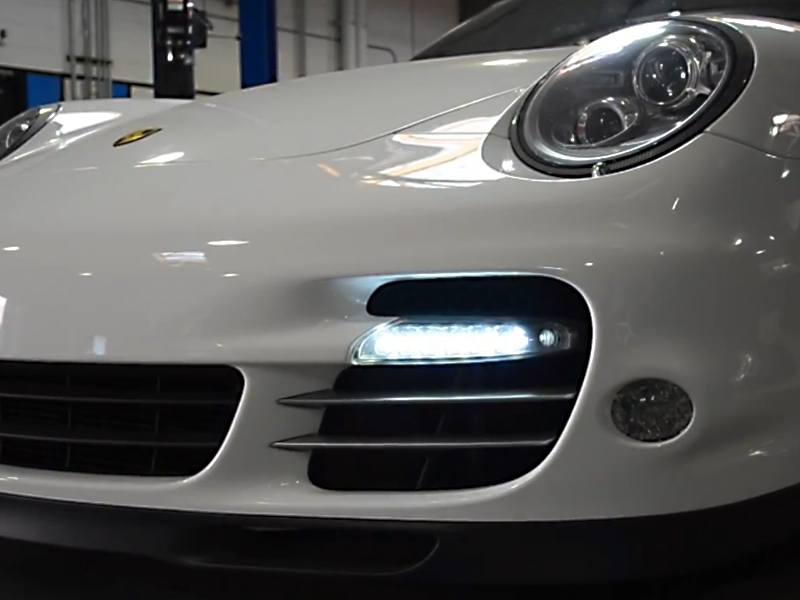 Agency Power Complete Front Bumper LED Daytime Running Light Kit Porsche 997 Turbo 07-12