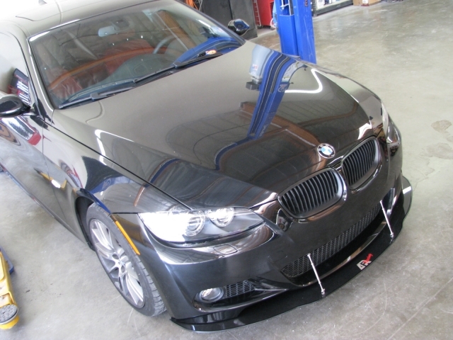 APR Performance Carbon Fiber Wind Splitter With Rods BMW E90 With M Sport Bumper 06-11