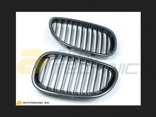 AutoTecknic Carbon Fiber Front Kidney Grilles BMW E60 Sedan | E61 Wagon | 5 Series Including M5 04-14