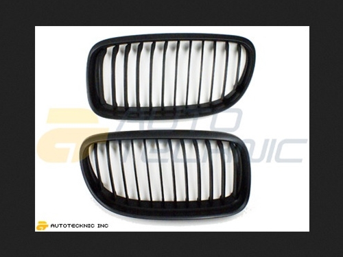 AutoTecknic Replacement ABS Matte Black Front Grilles BMW E90 Sedan | E91 Wagon | 3 Series LCI 08-11