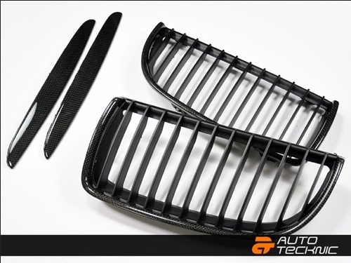 AutoTecknic Set Of Carbon Fiber Kidney Grilles BMW E90 Sedan | E91 Wagon | 3 Series 06-11