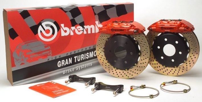 Brembo GT 13.6 Inch 4 Piston Monoblock Rear 2pc Brake Kit BMW Z8 00-03