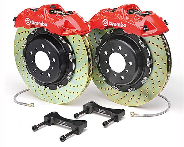 Brembo GT 15 Inch 6 Piston 2pc Front Brake Kit Drilled Audi R8 4.2L / 5.2L 08-13