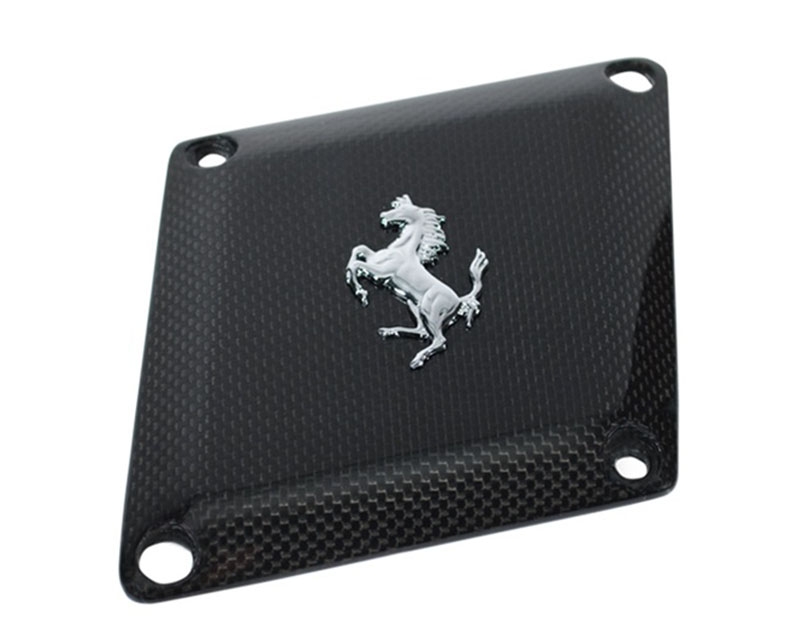 Carbonio Carbon Fiber Compensation Duct Cover w/ OEM Ferrari Emblem Ferrari 360 99-05