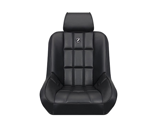 Corbeau Baja Low Back Suspension Seat in Black Vinyl Headrest HR01