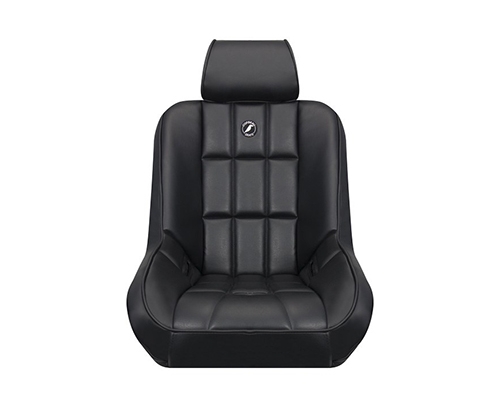 Corbeau Baja Low Back Suspension Seat in Black Vinyl Headrest HR01