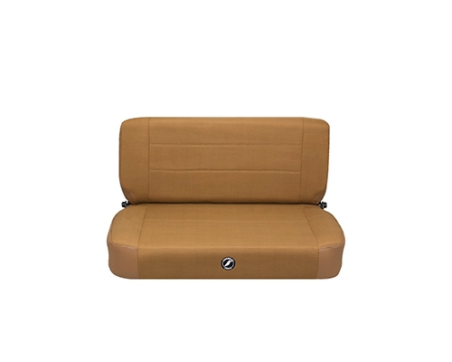 Corbeau Safari Bench Seats in Tan Vinyl / Cloth 60066