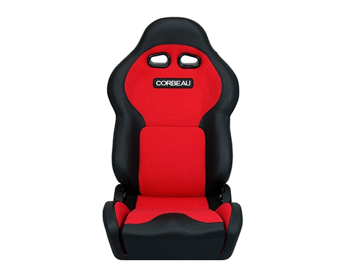 Corbeau VX2000 Reclining Seat Black Vinyl / Red Cloth 20007