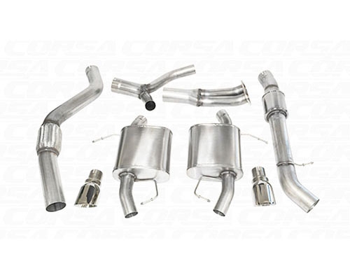 Corsa Polished Sport Cat-Back Exhaust BMW 335i Touring E91 07-12