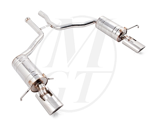 Meisterschaft Stainless GT Racing Exhaust 2x120x80mm Tips Mercedes-Benz C300/350 V6 Sedan 08-11