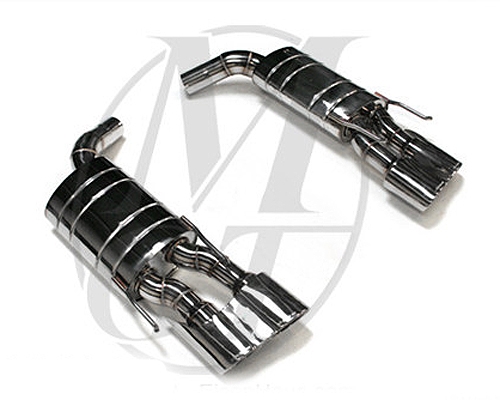 Meisterschaft Stainless HP Touring Exhaust 4x120x80mm Tips Mercedes-Benz CL600 V12 Bi-Turbo 08-14