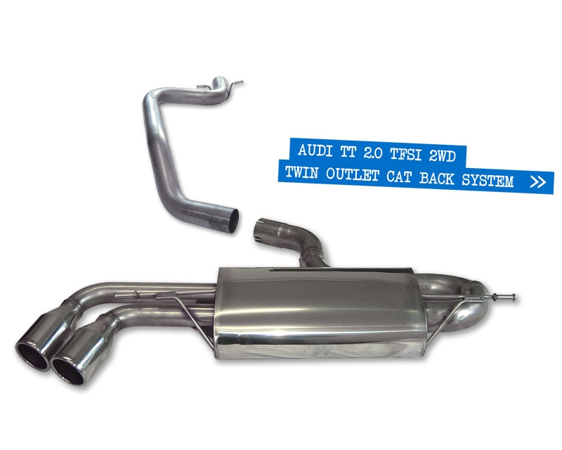 Milltek Catback Twin uses standard rear valance | Rear Silencer Audi TT MK2 2.0 TFSI 2WD 07-13