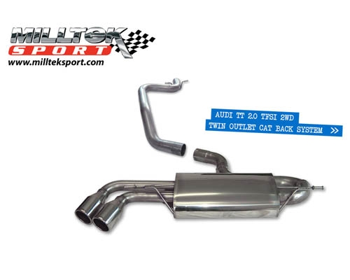 Milltek  Twin Tip Catback Audi TT MK2 2.0T FWD 07-12