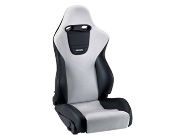 Recaro Sport Right Seat Black Vinyl/Grey Suede Silver Logo