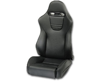 Recaro Sport Topline Left Seat Black Vinyl/Black Suede Silver Logo