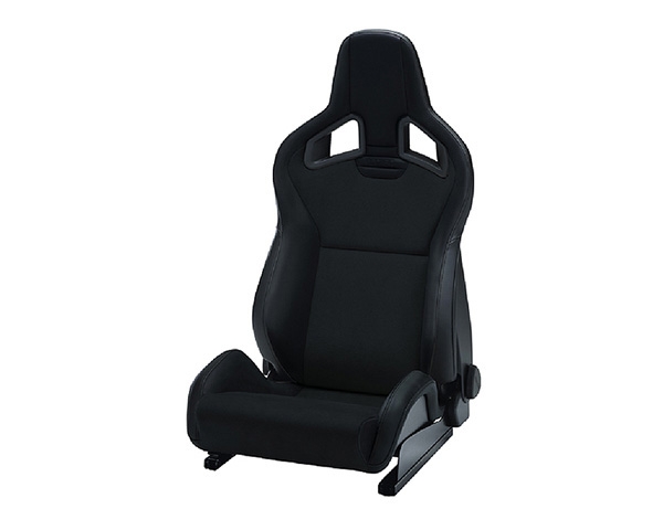 Recaro Sportster CS Left Seat Black Vinyl/Black Dinamica Grey Logo