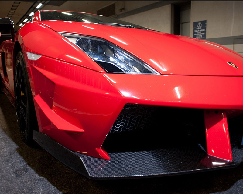 Revozport Super Trofeo Style Front Lower Bumper with Carard and Splitter Lamborghini Gallardo 08-13