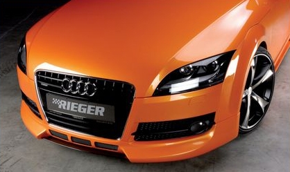 Rieger Carbon Look Center Splitter for Front Spoiler Audi TT 8J 07-12