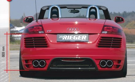 Rieger Rear Bumper w/ Gills Audi TT 8J 07-12