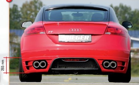 Rieger Rear Skirt w/ Intakes for Dual Tips Audi TT 8J 07-12