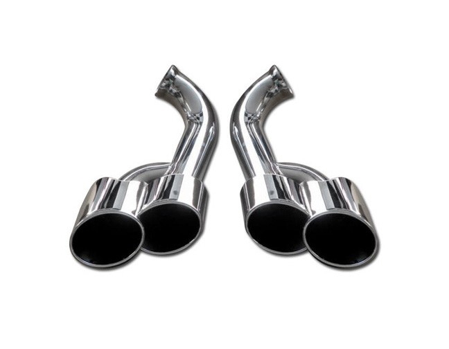 Schnell Dual Round Muffler Tips Porsche Cayenne 08-13