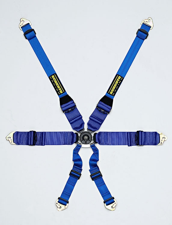 Schroth Racing Profi III 6 HANS Blue PU Belt LA-Bolt