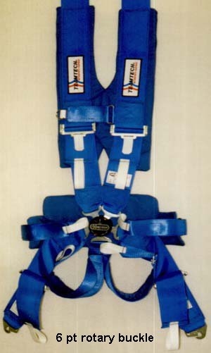 Team Tech 6 PT Ram Pac Latch-Link Snap-In Harness Blue