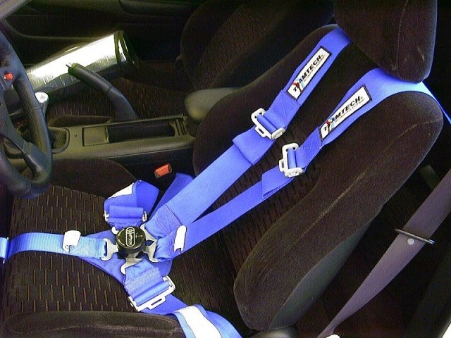 Team Tech FIA 6 Point FIA Snap-Hook Harness Blue