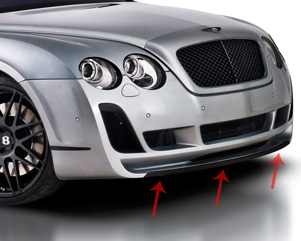 Vorsteiner BR9 Replacement Carbon Fiber Front Chin Spoiler Bentley Continental GT 04-11